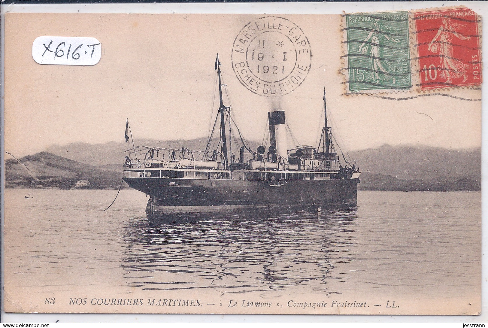 NOS COURRIERS MARITIMES- LELIAMONE DE LA COMPAGNIE FRAISSINET - Cargos