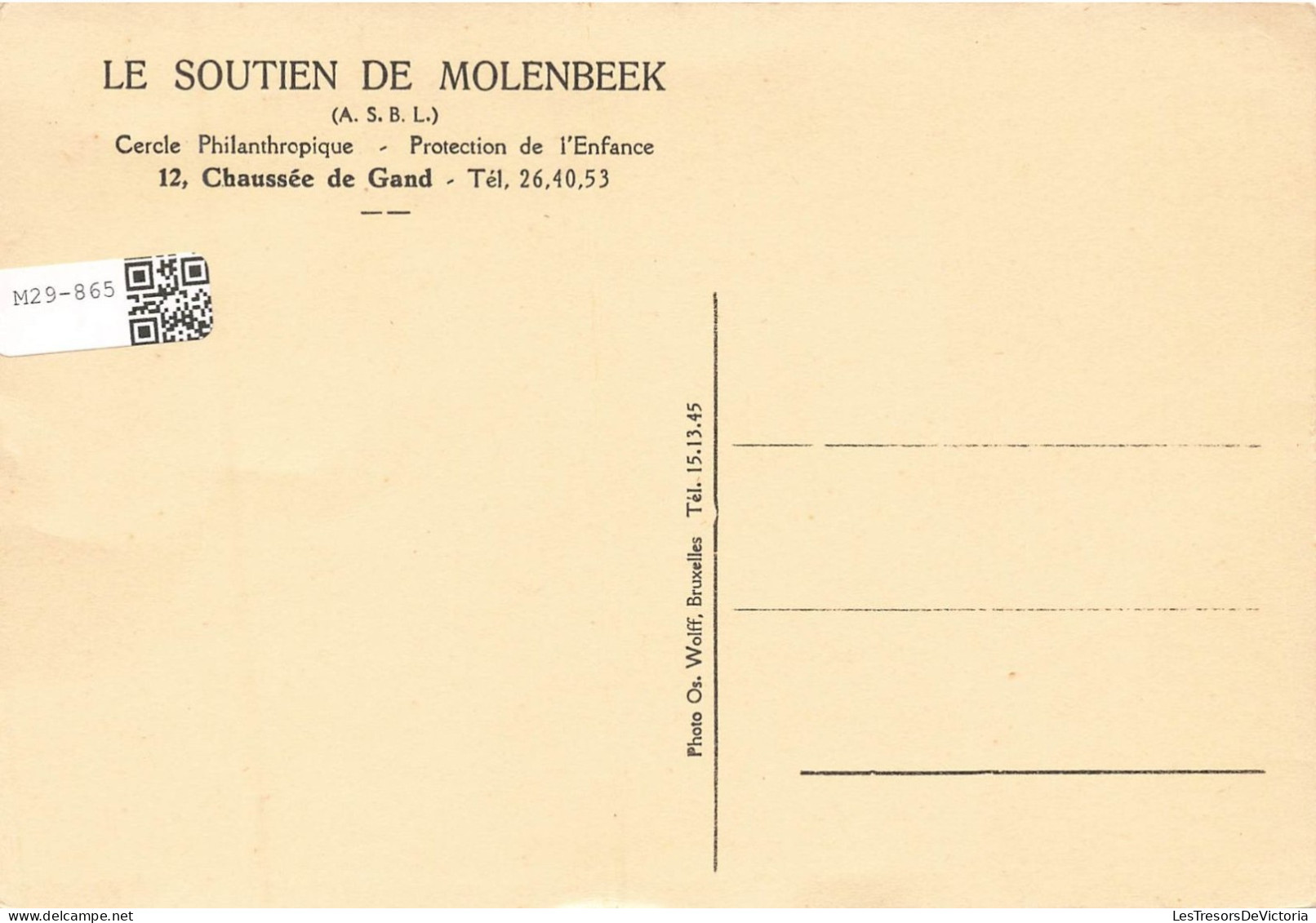 EVÉNEMENT - Le Soutien De Molenbekk-Saint-Jean - Cercle Philanthropique - Carte Postale Ancienne - Sonstige & Ohne Zuordnung