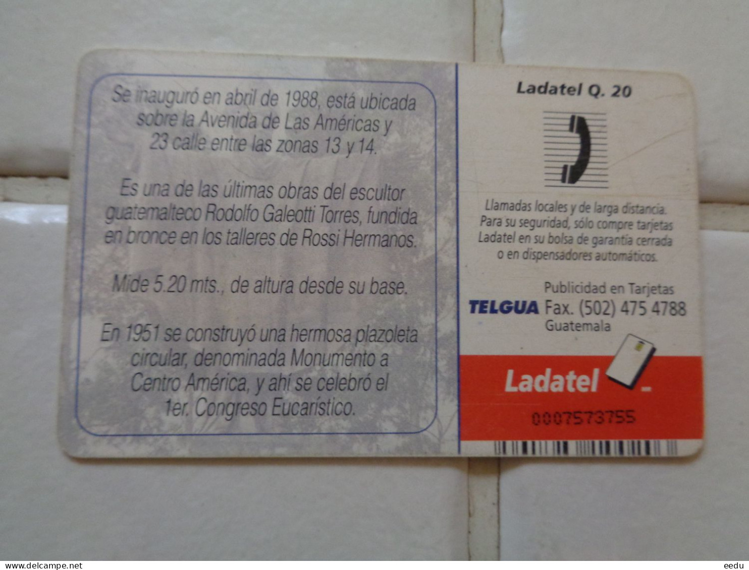 Guatemala Phonecard - Guatemala