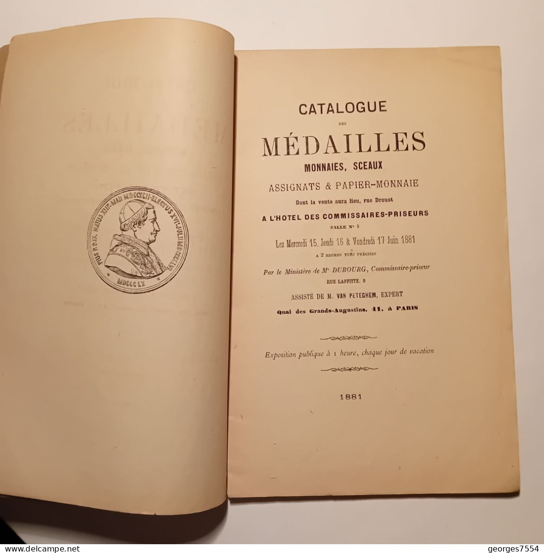 CATALOGUE VENTE MEDAILLES PAPALES - Autres & Non Classés