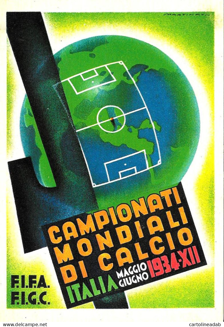 [MD8484] CPM - SERIE DI 3 CARTOLINE - RIEDIZIONE - COPPA DEL MONDO DI CALCIO 1934 - NUMERATE - PERFETTE - Non Viaggiate - Calcio