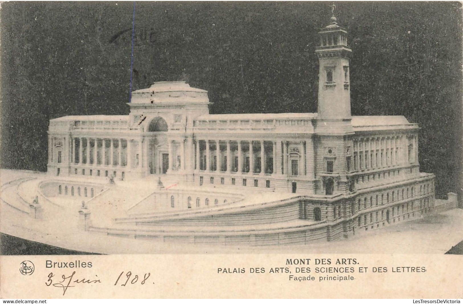 BELGIQUE - Bruxelles - Mont Des Arts - Palais Des Arts - Des Sciences Et Des Lettres - Façade - Carte Postale Ancienne - Autres & Non Classés