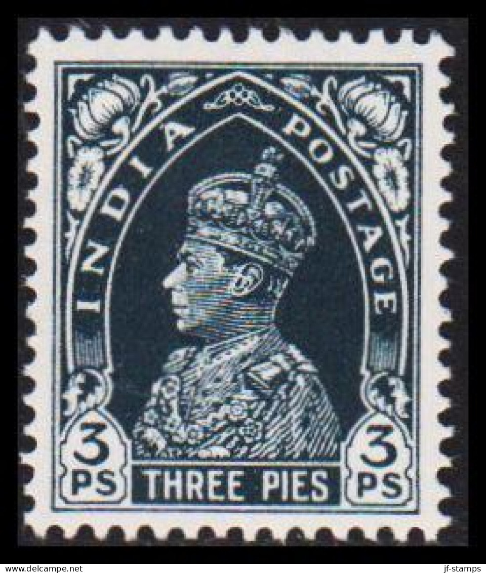 1937. INDIA. GEORG VI 3 PS Hinged. - JF540054 - 1936-47 King George VI