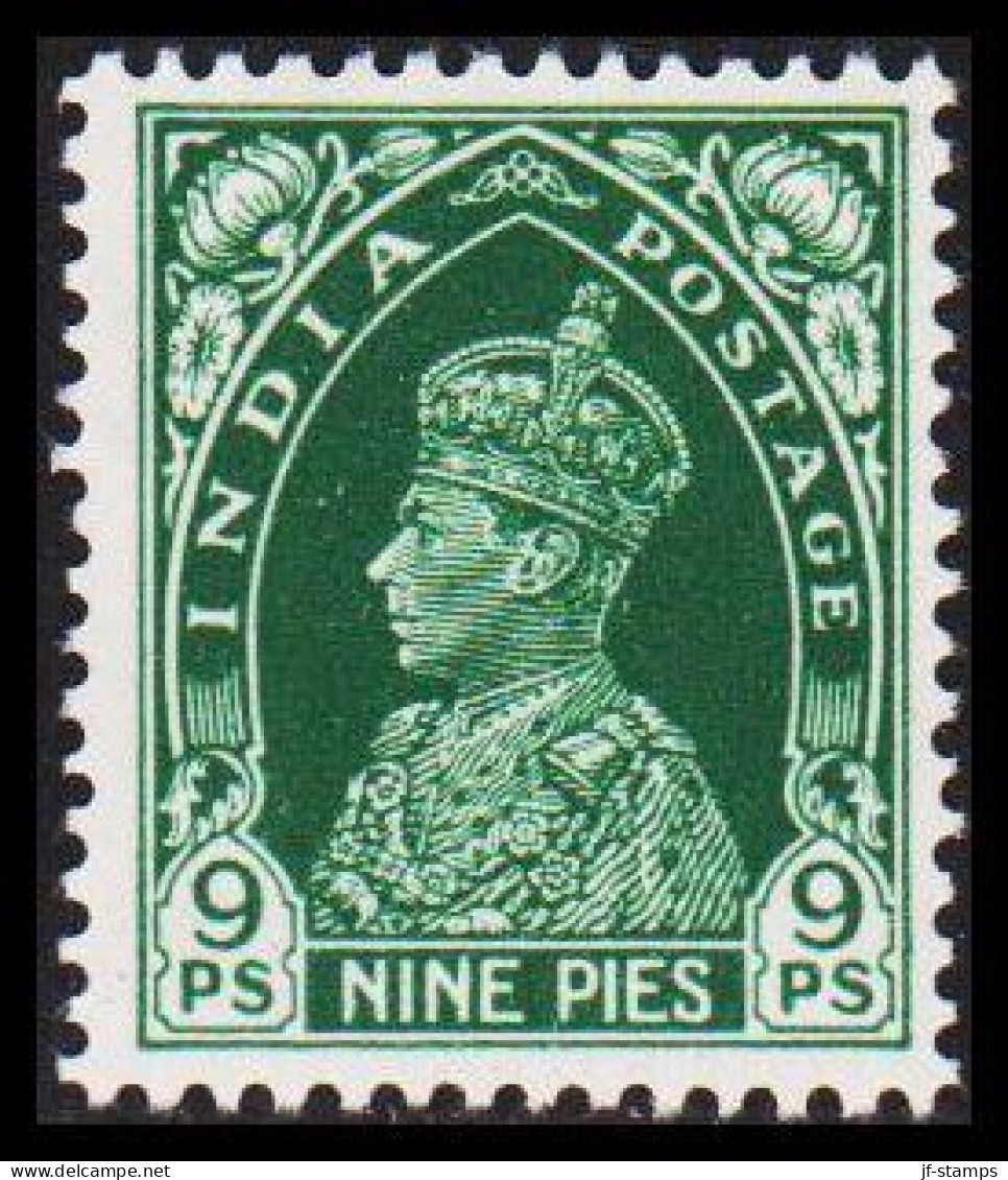 1937. INDIA. GEORG VI 9 PS Hinged. - JF540056 - 1936-47 King George VI