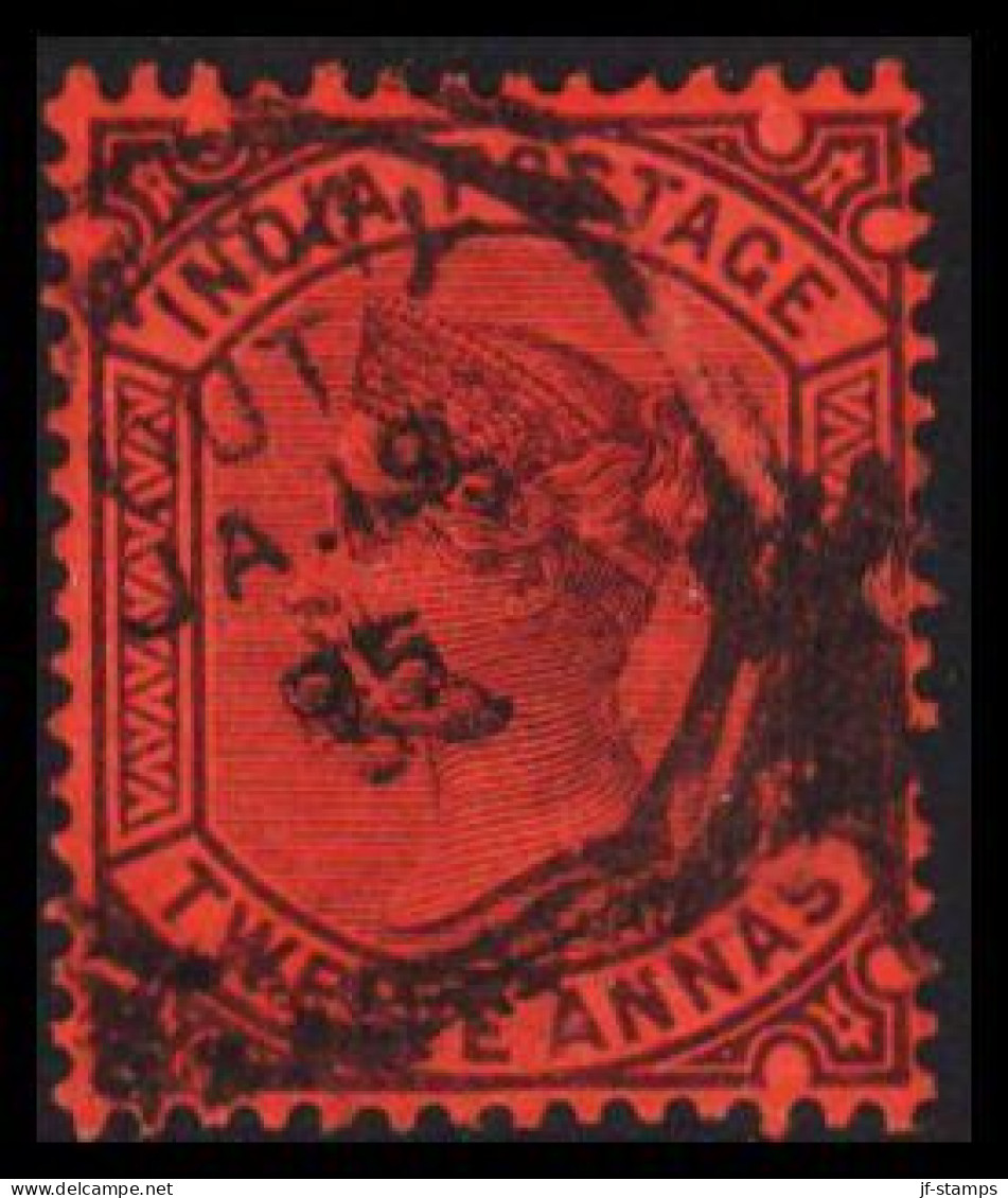 1882-1886. INDIA. Victoria. TWELVE ANNAS.  - JF540078 - 1858-79 Compagnie Des Indes & Gouvernement De La Reine