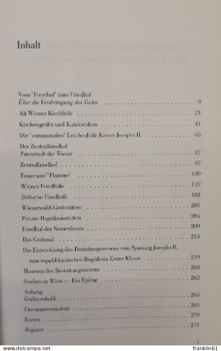 Wiener Friedhofsführer. Genaue Beschreibung Sämtlicher Begräbnisstätten Nebst Einer Geschichte Des Wiener Best - Léxicos