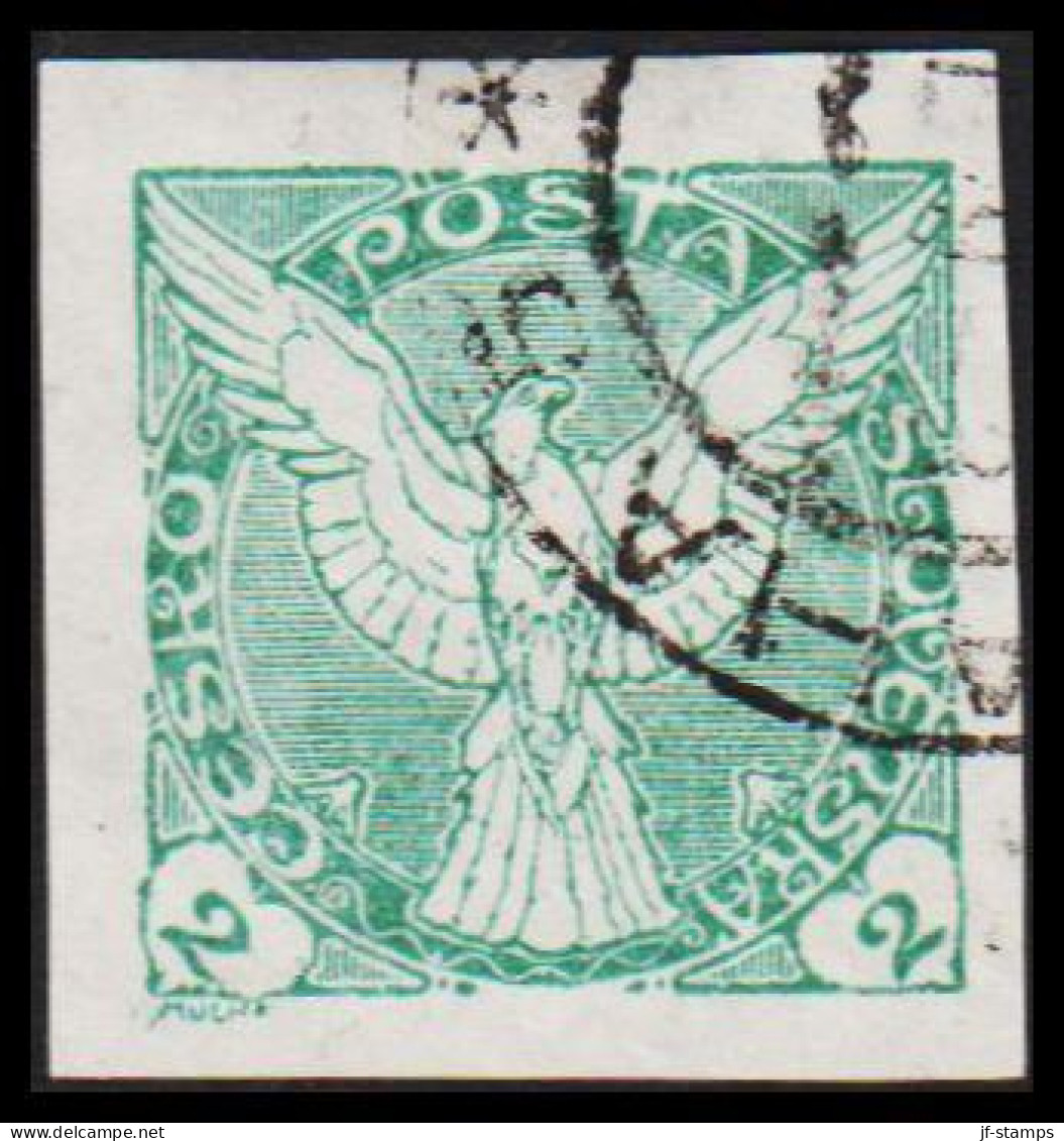 1919. CESKOSLOVENSKO. NEWSPAPER STAMPS. Falcon. 2 Heller.  (Michel 13) - JF540199 - Usados