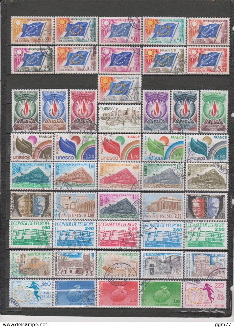 FRANCE 78 TIMBRES DE SERVICE OBLITERES DE 1958 à 1998    Cote ; 108,40 € - Gebraucht