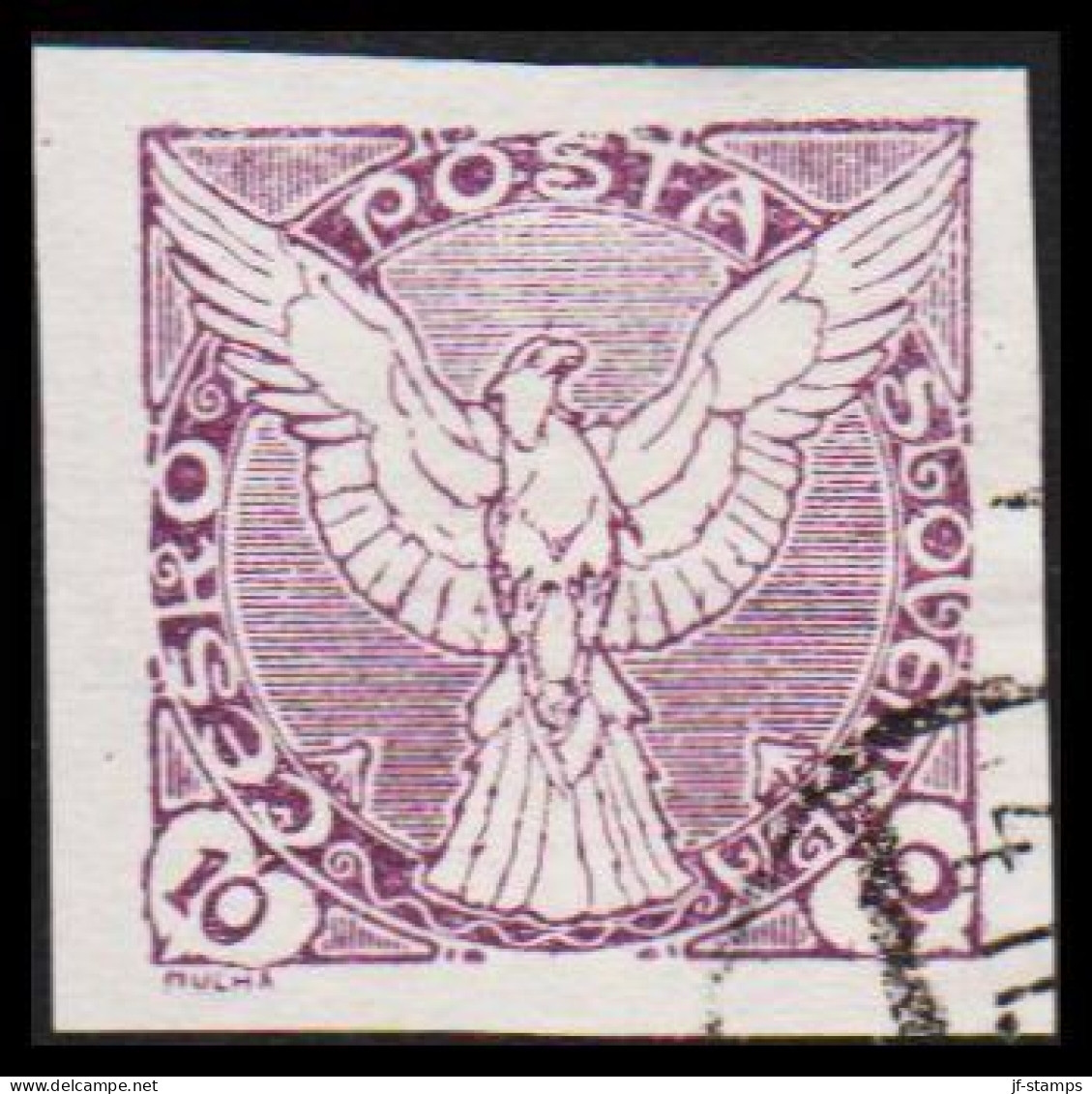 1919. CESKOSLOVENSKO. NEWSPAPER STAMPS. Falcon. 10 Heller.  (Michel 15) - JF540201 - Used Stamps