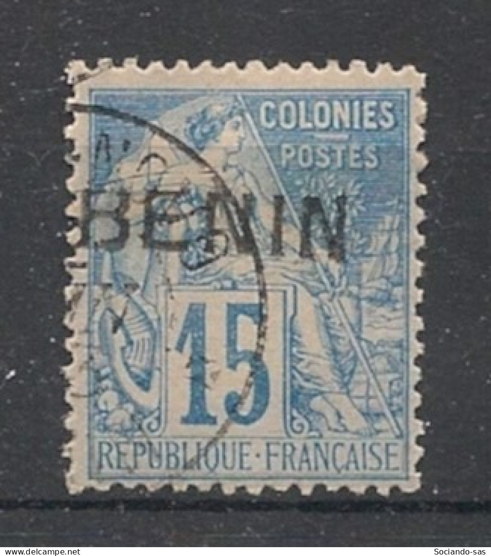 BENIN - 1892 - N°YT. 6 - Type Alphée Dubois 15c Bleu - Oblitéré / Used - Usados