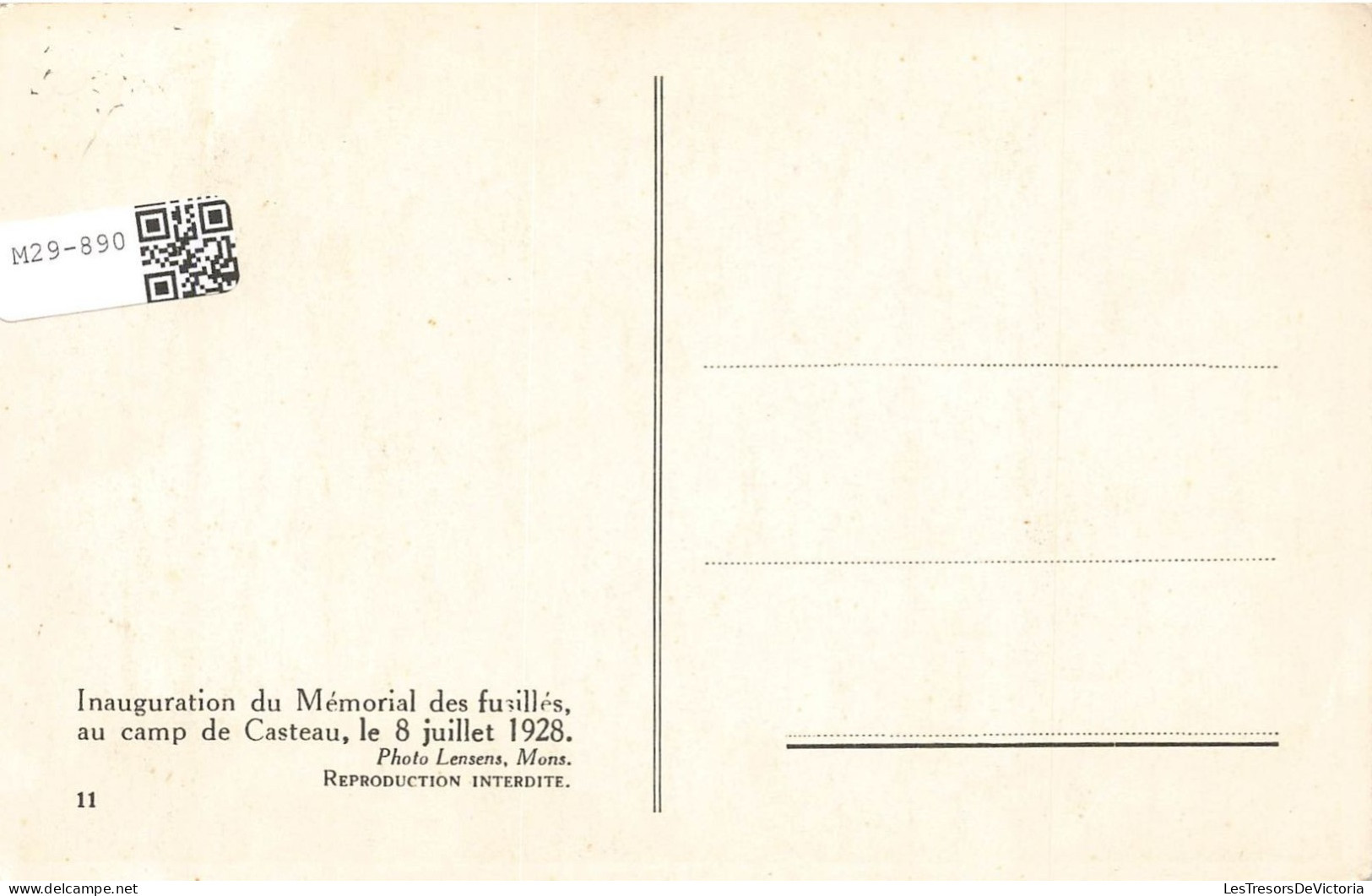 EVÉNEMENTS - Inauguration Du Mémorial Des Fusillés Au Camp De Casteau - 8 Juillet 1928 - Carte Postale Ancienne - Inwijdingen