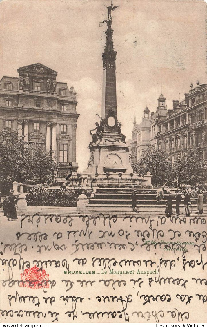 BELGIQUE - Bruxelles - Le Monument Anspach - Carte Postale Ancienne - Otros & Sin Clasificación