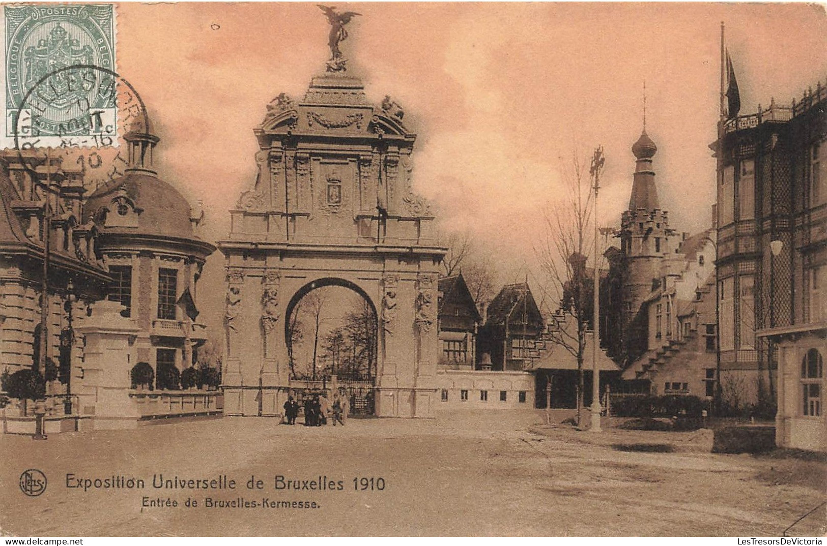 BELGIQUE - Bruxelles - Exposition Universelle 1910 - Entrée De Bruxelles-Kermesse - Carte Postale Ancienne - Expositions Universelles