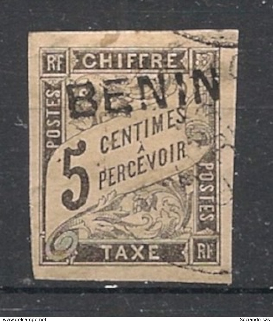 BENIN - 1894 - Taxe TT N°YT. 1 - Type Duval 5c Noir - Signé MIRO - Oblitéré / Used - Usados