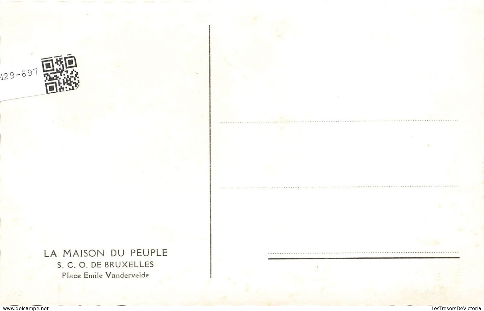 BELGIQUE - Bruxelles - Maison Du Peuple - Place Emile Vandervelde - Carte Postale Ancienne - Autres & Non Classés