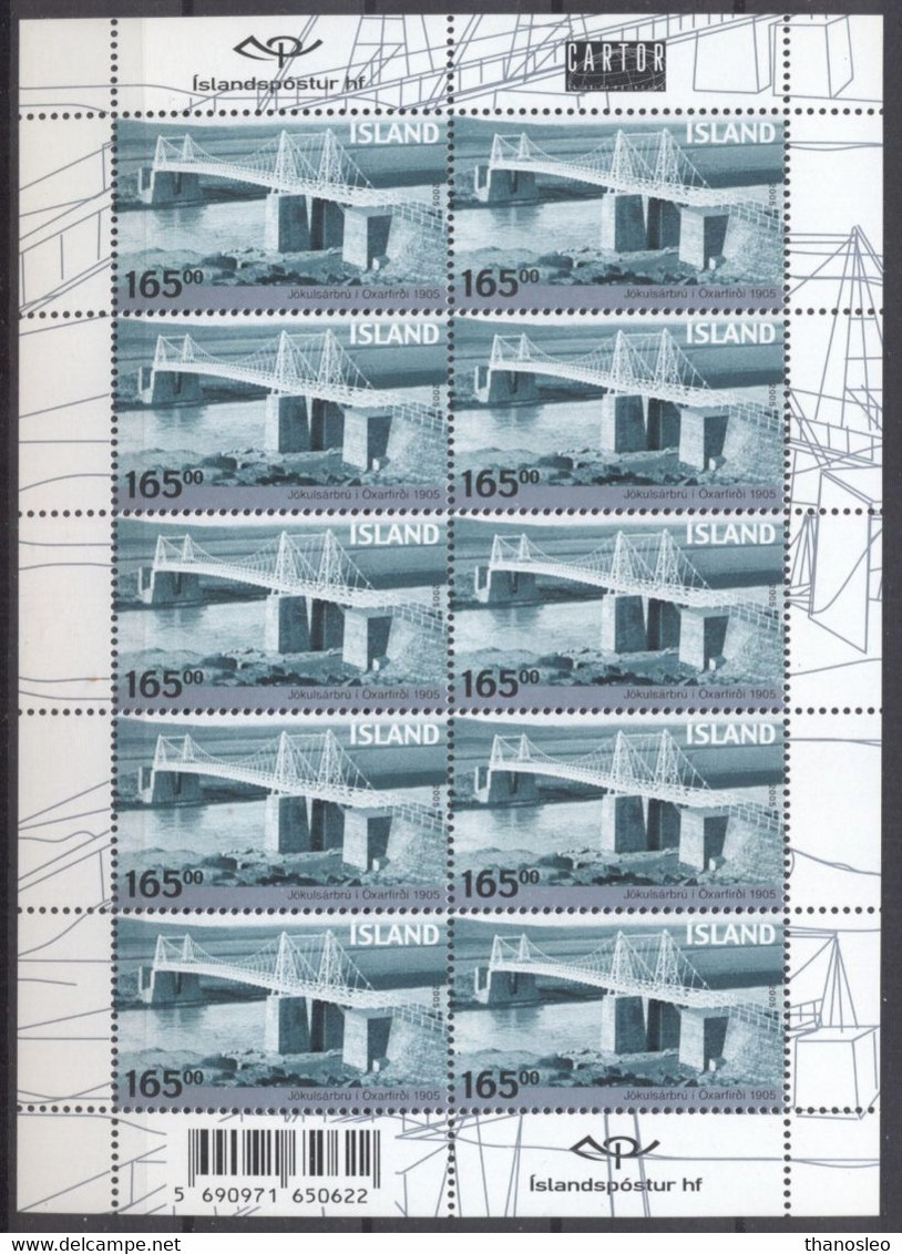 Iceland 2005 Bridges Sheetlets MNH VF - Ungebraucht