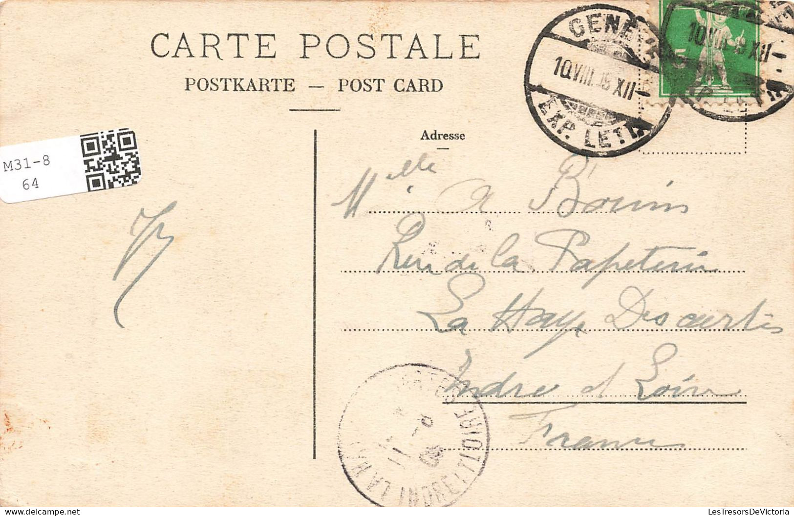 SUISSE - Genève - Sentier Du Bois De La Bâtie - Carte Postale Ancienne - Genève