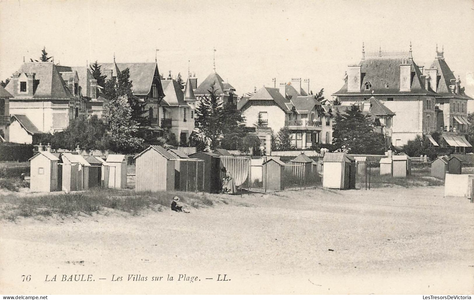 FRANCE - La Baule - Les Villas Sur La Plage - LL - Cabines D'essayage - Carte Postale Ancienne - La Baule-Escoublac