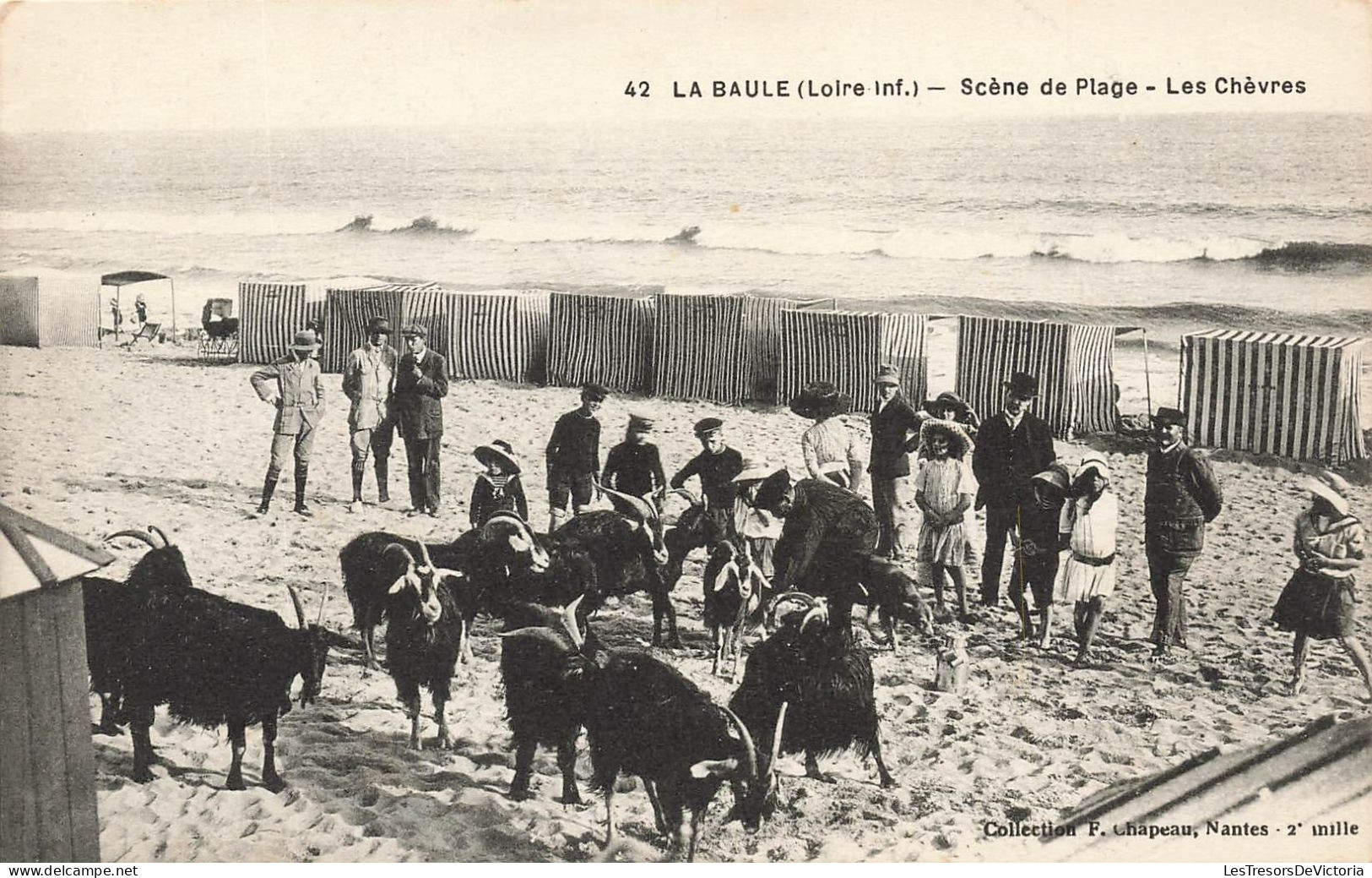 FRANCE - La Baule - Scène De Plage - Les Chèvres - Animé - Carte Postale Ancienne - La Baule-Escoublac