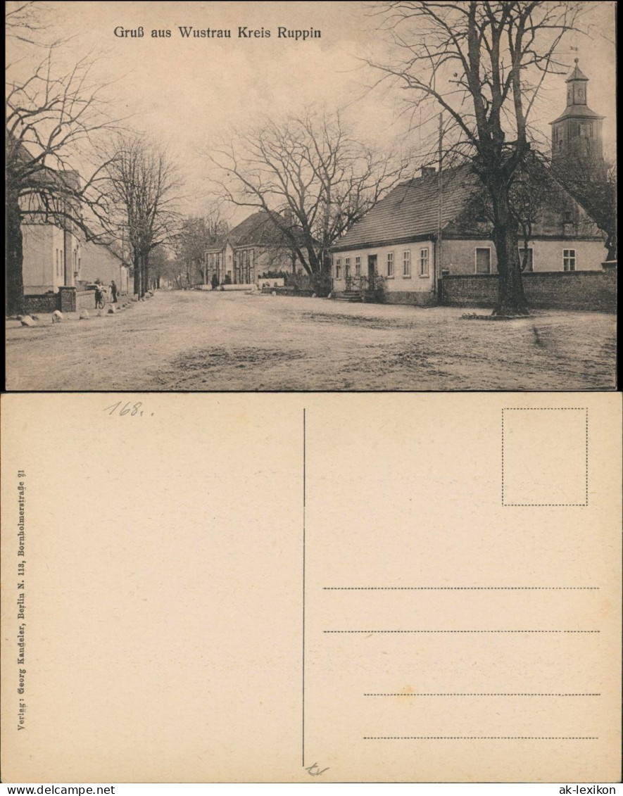 Ansichtskarte Wustrau-Altfriesack-Fehrbellin Dorfstraße B Neuruppin 1913 - Fehrbellin