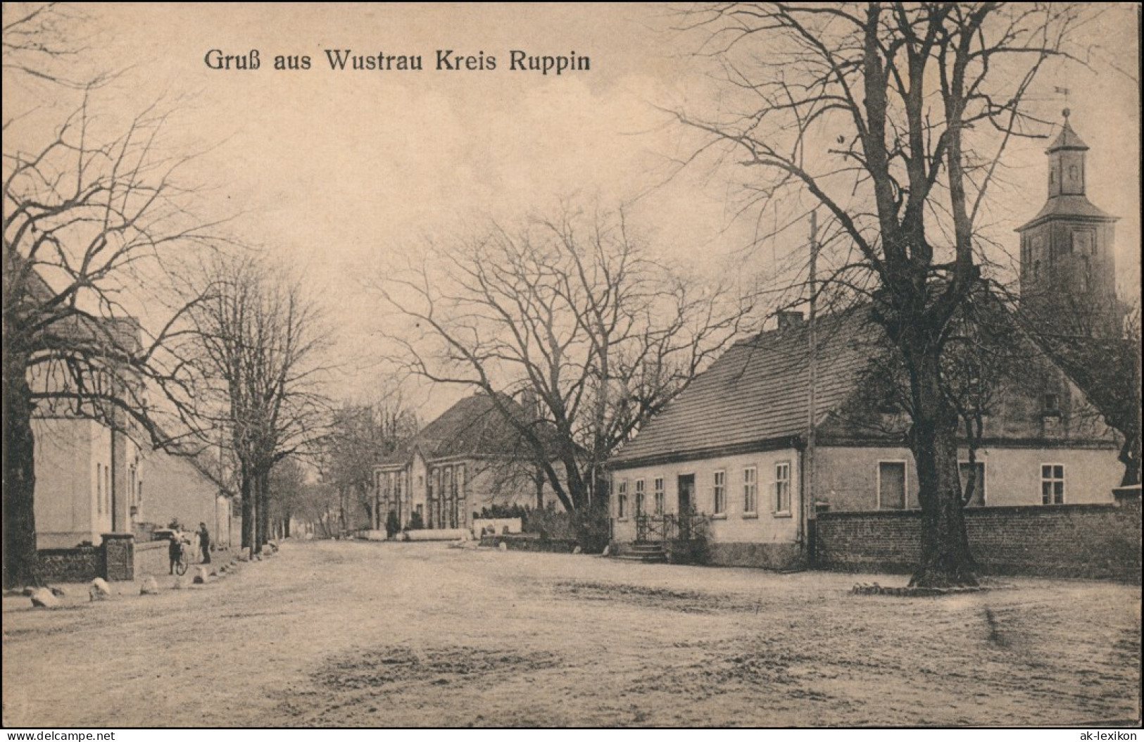 Ansichtskarte Wustrau-Altfriesack-Fehrbellin Dorfstraße B Neuruppin 1913 - Fehrbellin