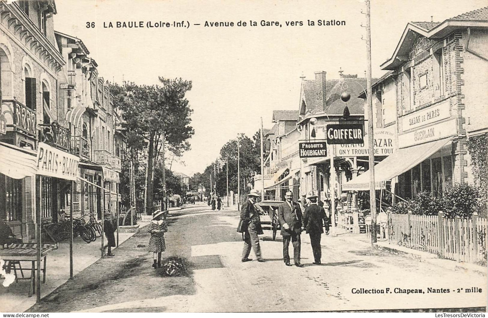 FRANCE - La Baule - Avenue De La Gare, Vers La Station - Produits Houbigant - Carte Postale Ancienne - La Baule-Escoublac