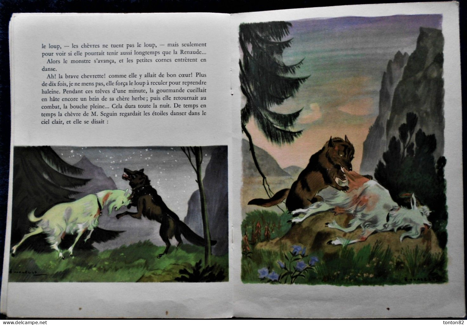 A. Daudet - La Chèvre de Monsieur Seguin - HACHETTE - Illustré par A. Chazelle - ( 1958 ) - Sans jaquette