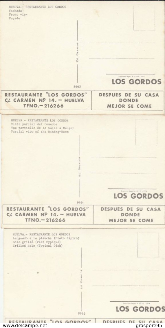 HUELVA RESTAURANTE LOS GORDOS 3 CARTES - Huelva