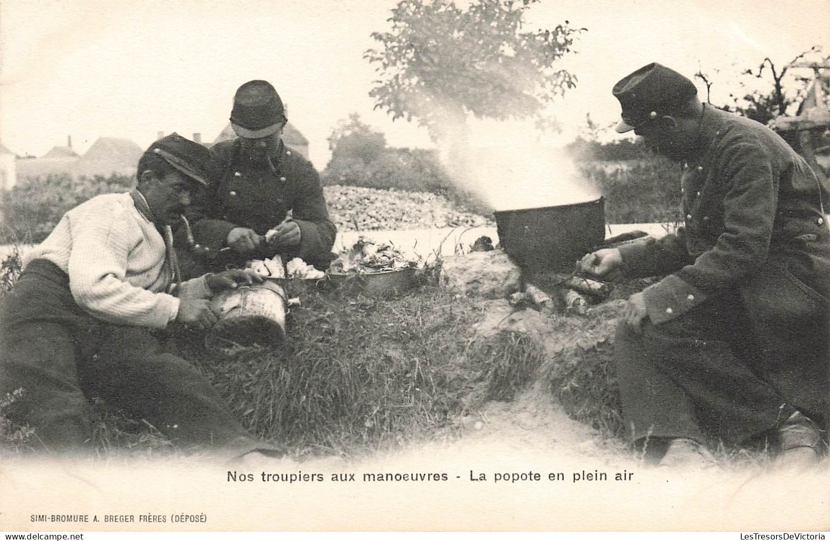MILITARIA - Nos Troupiers Aux Manoeuvres - La Popote En Plein Air - Soldats - Carte Postale Ancienne - Personen