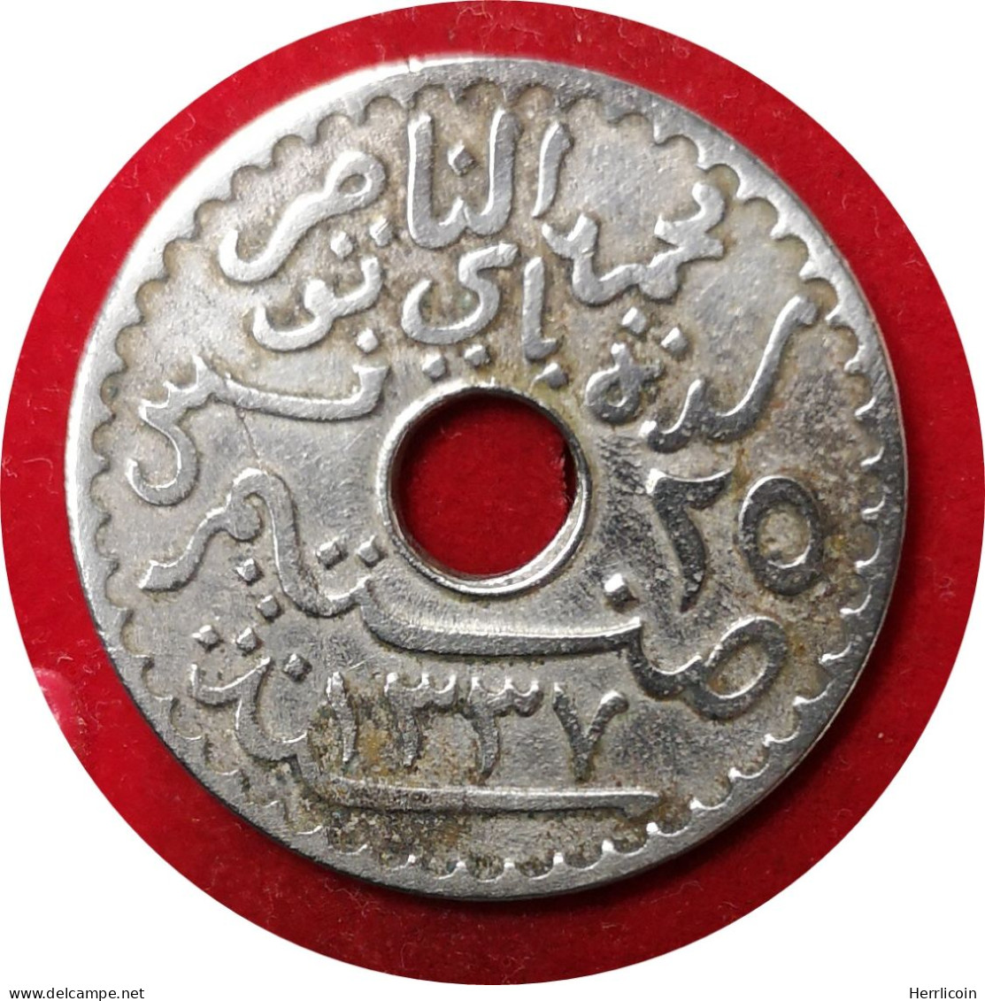 Monnaie Tunisie - 1919 - 25 Centimes Muhammad Al-Nasir Protectorat Français - Tunesien