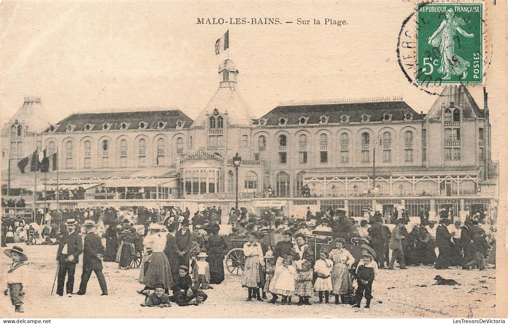 FRANCE - Malo Les Bains - Vue Sur La Plage  - Animé - Carte Postale Ancienne - Malo Les Bains