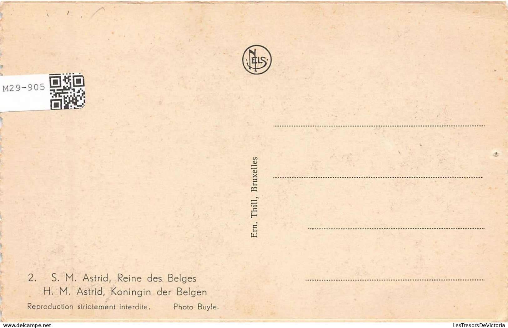 FAMILLES ROYALES - Astrid - Reine Des Belges - Carte Postale Ancienne - Königshäuser