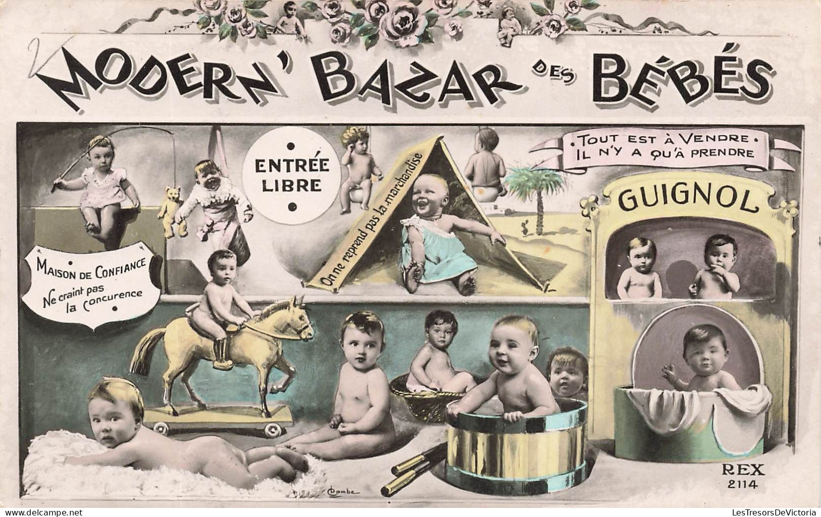 FANTAISIES - Modern Bazar Des Bébés - Colorisé - Carte Postale Ancienne - Bébés