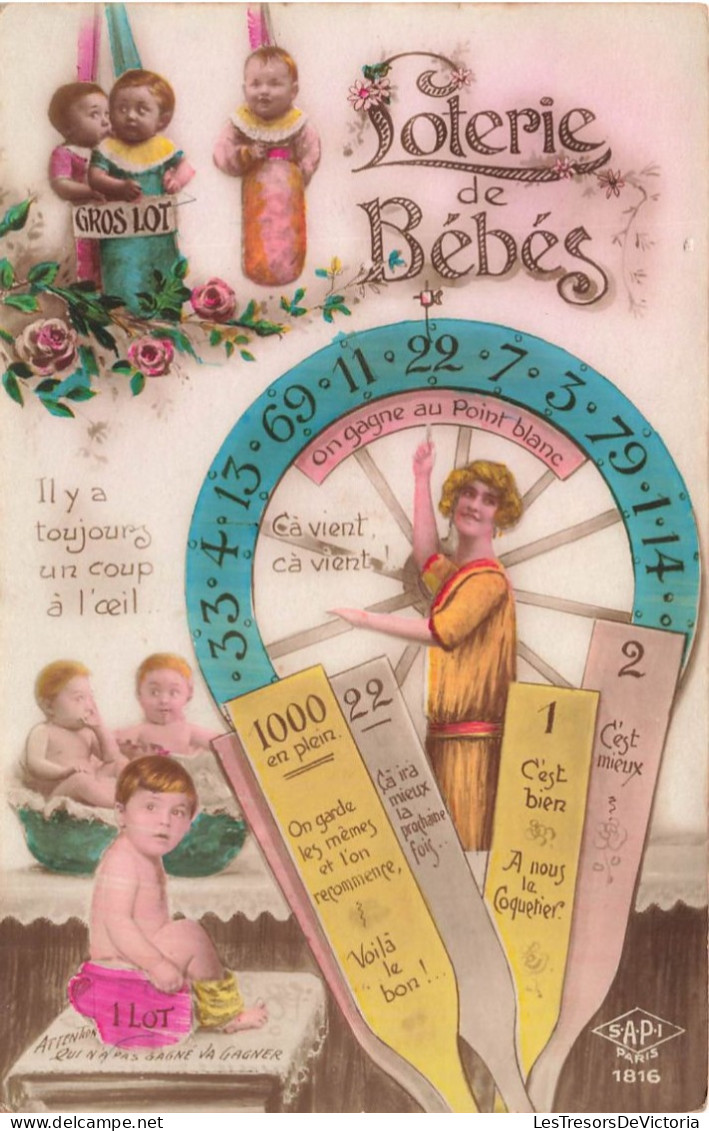 FANTAISIES - Loterie De Bébés - Colorisé - Carte Postale Ancienne - Babies