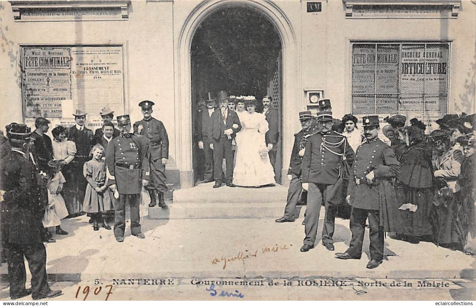 Nanterre         92        Le Couronnement De La  Rosière. 1907 Sortie De La Mairie   N° 5  (voir Scan) - Nanterre