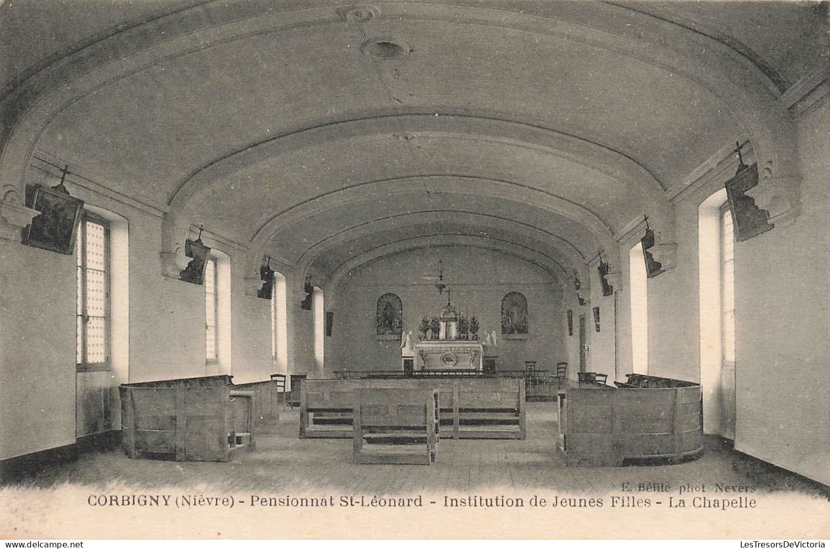 FRANCE - Corbigny - Pensionnat St Léonard - Institution De Jeunes Filles - La Chapelle - Carte Postale Ancienne - Corbigny