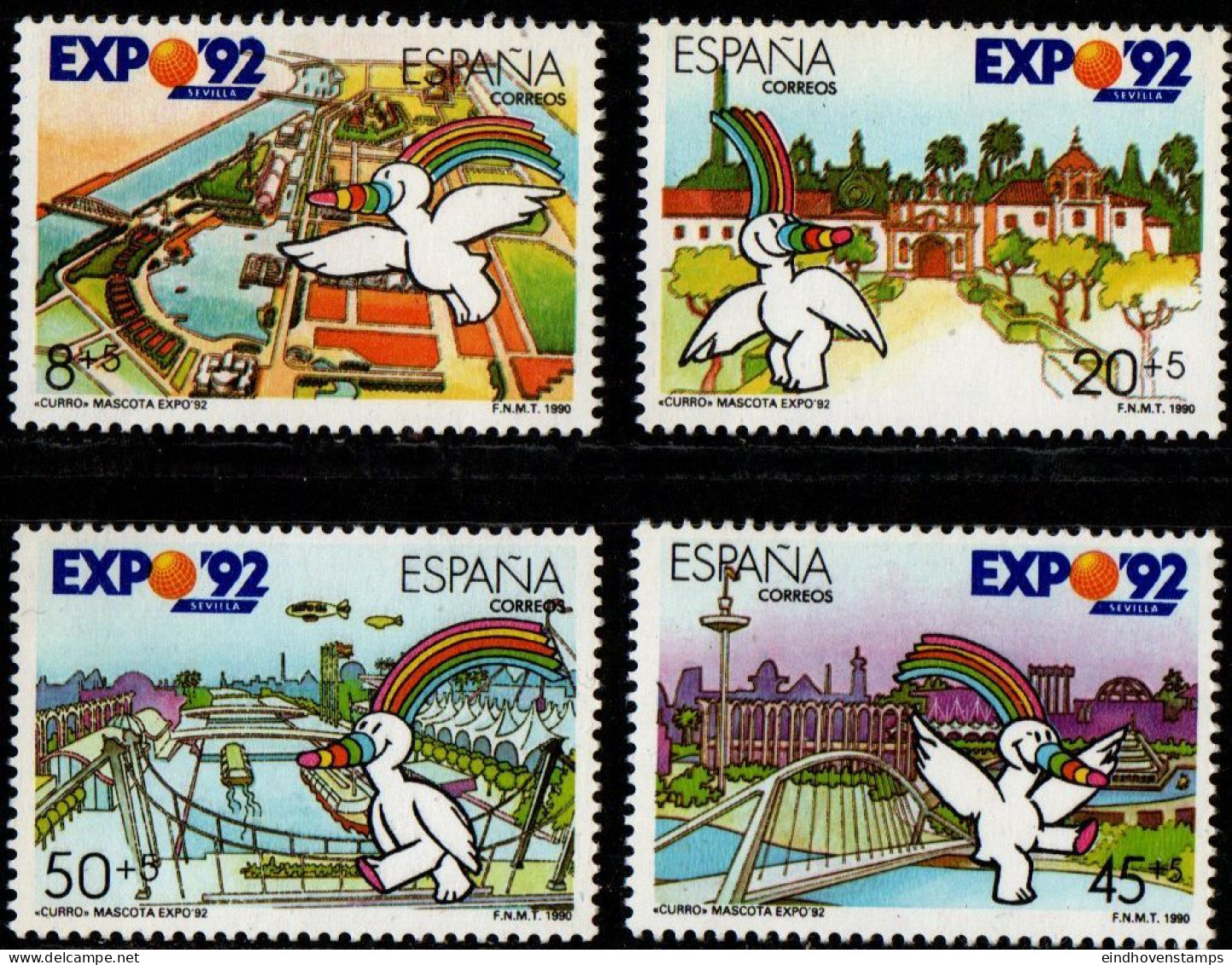 Spain 1990 Wolrd Expo Sevilla 4 Values MNH Mascotte - 1992 – Sevilla (España)