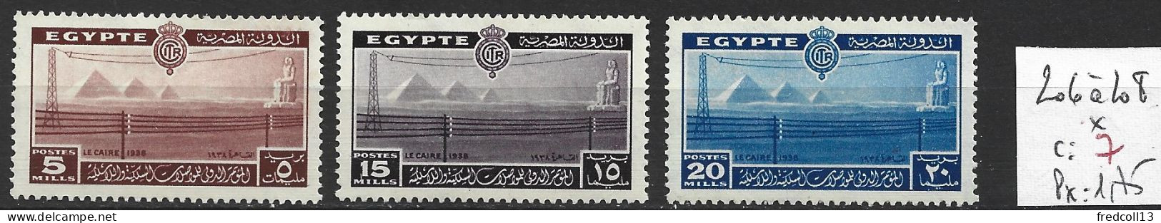 EGYPTE 206 à 208 * Côte 7 € - Neufs