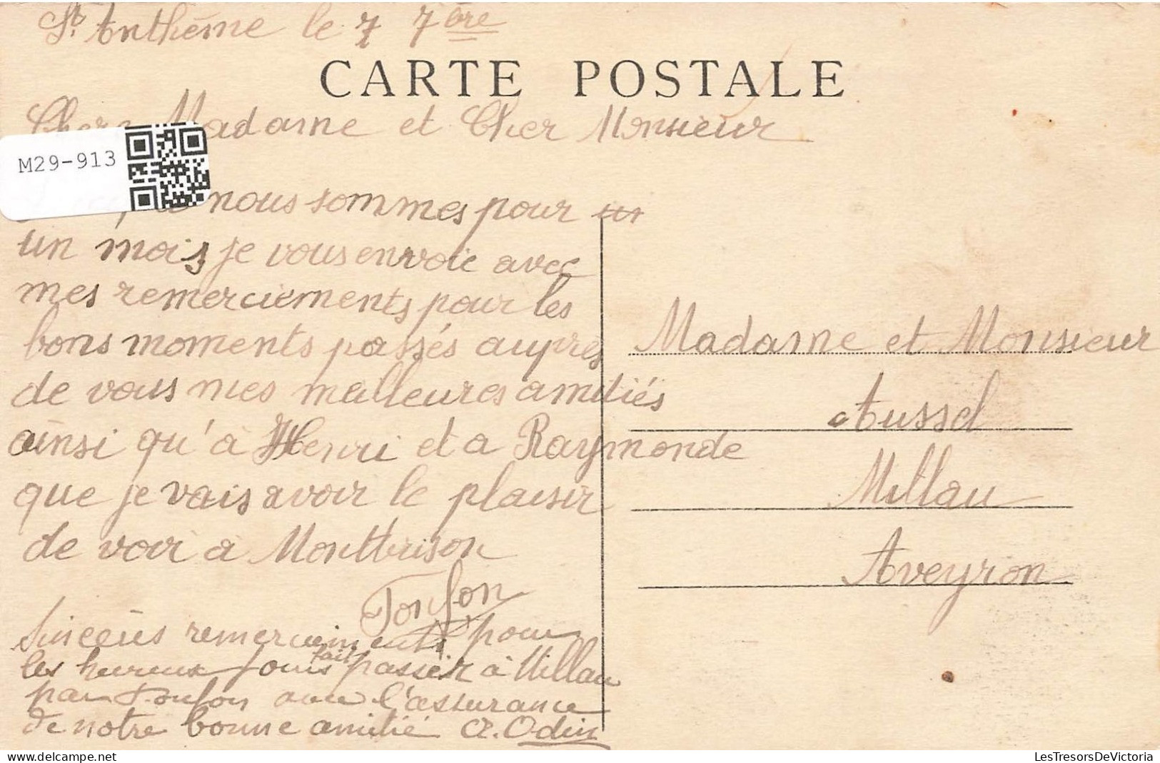 FRANCE - Saint Anthème - Vue Générale Ouest - Carte Postale Ancienne - Other & Unclassified