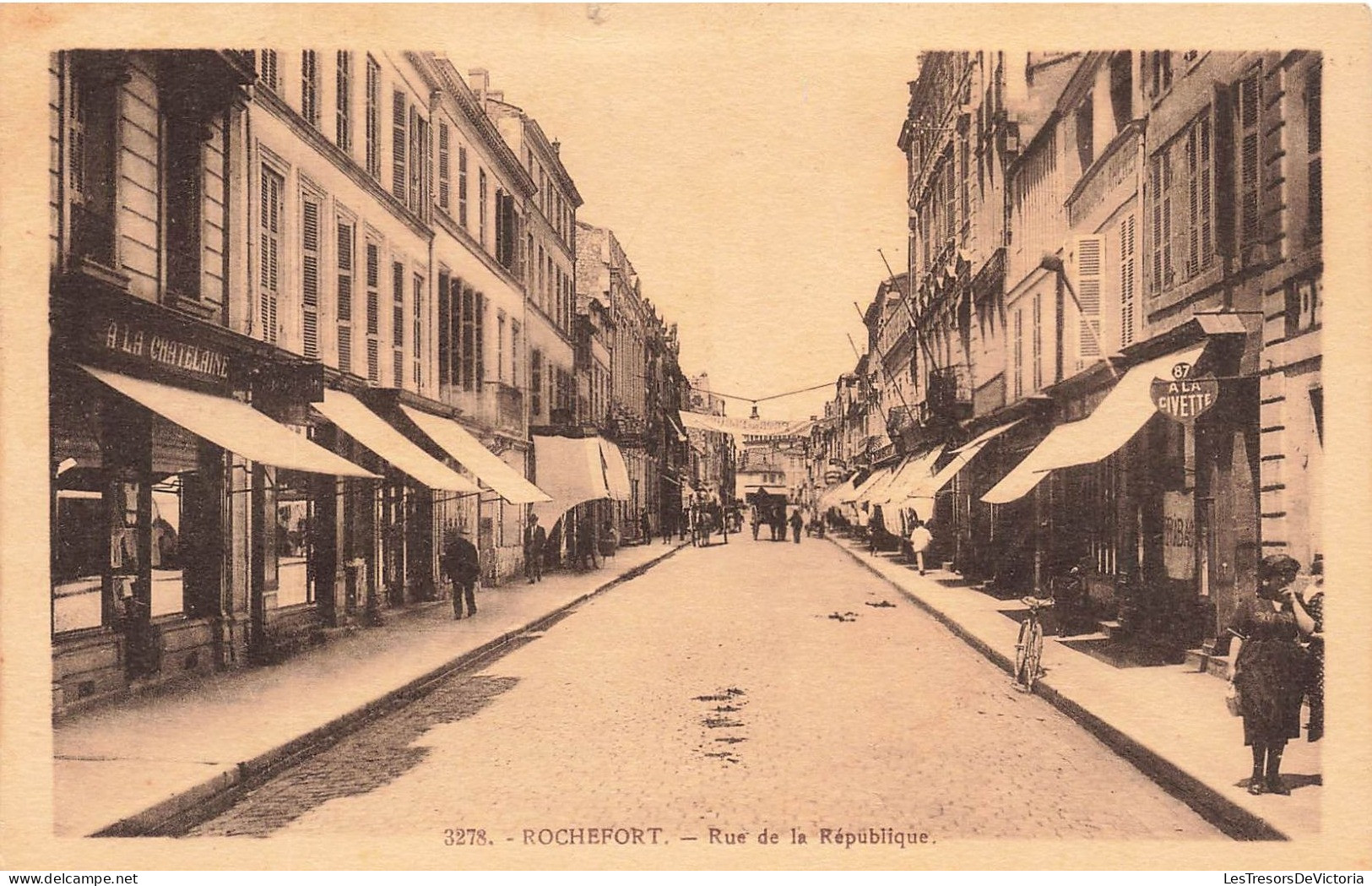 FRANCE - Rochefort - Rue De La République - Carte Postale Ancienne - Rochefort