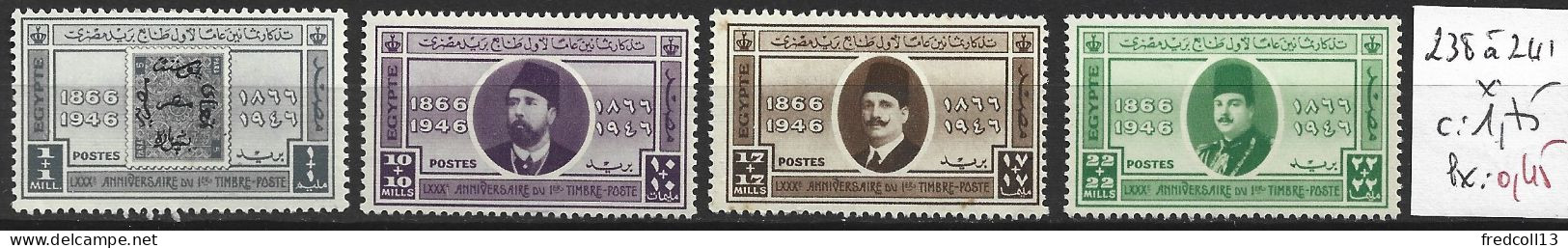 EGYPTE 238 à 241 * Côte 1.75 € - Unused Stamps