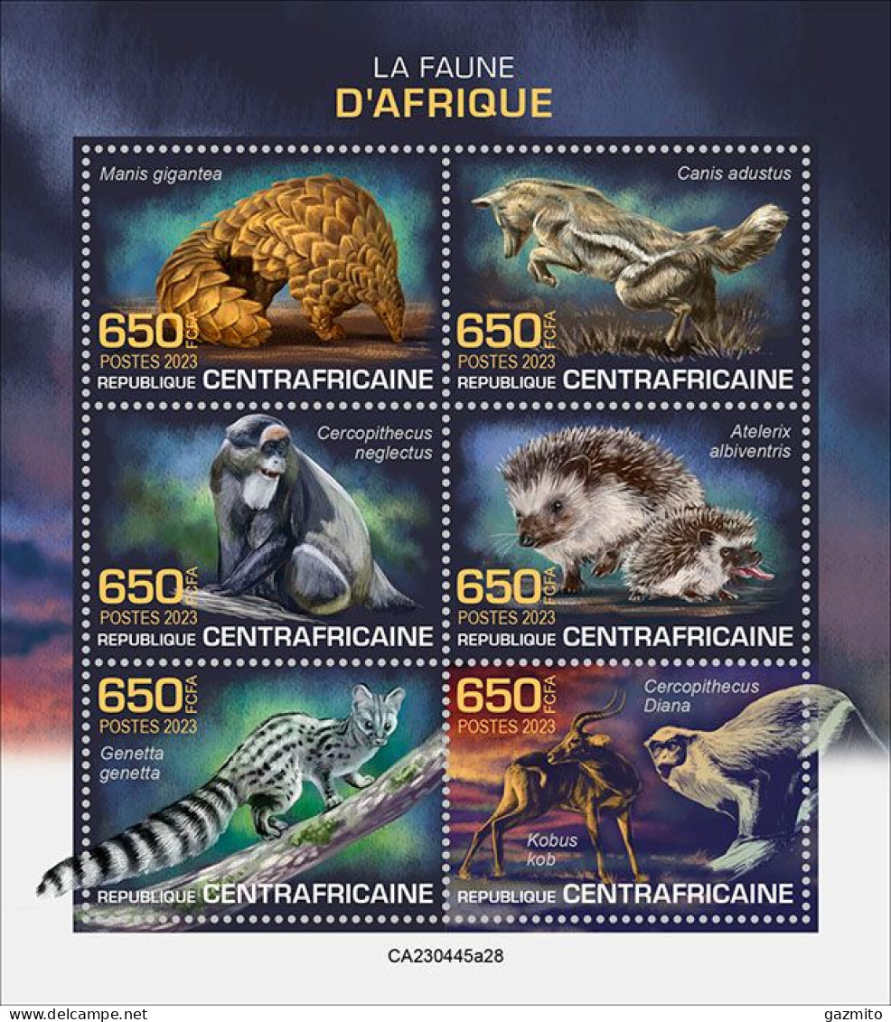 Centrafrica 2023, Animals, Monkey, Wild Dog, 6val In BF - Rodents