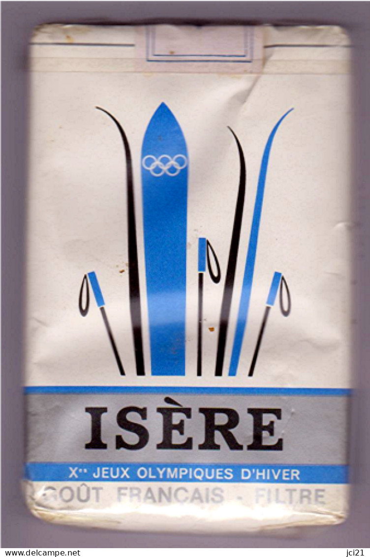 Paquet De Cigarettes "ISERE" (JO Grenoble 1968) De Collection Sous Emballage D'origine Année 1968 SEITA_D287 - Autres & Non Classés
