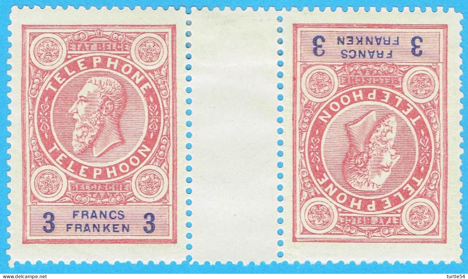 Belgique N° TE27 - 3 Francs Année 1890 - Telekommunikation [TE]