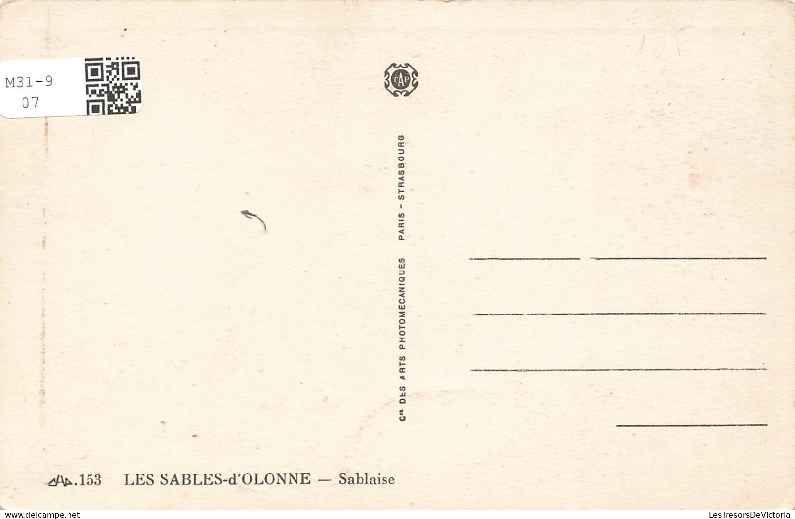 FRANCE - Sables D'Olonne - Une Sablaise - Carte Postale Ancienne - Sables D'Olonne