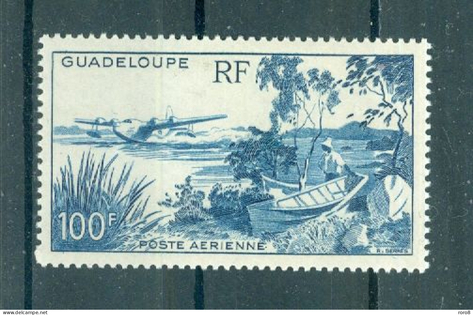 GUADELOUPE - P.A. N°14** MNH LUXE SCAN DU VERSO - Vues. - Airmail