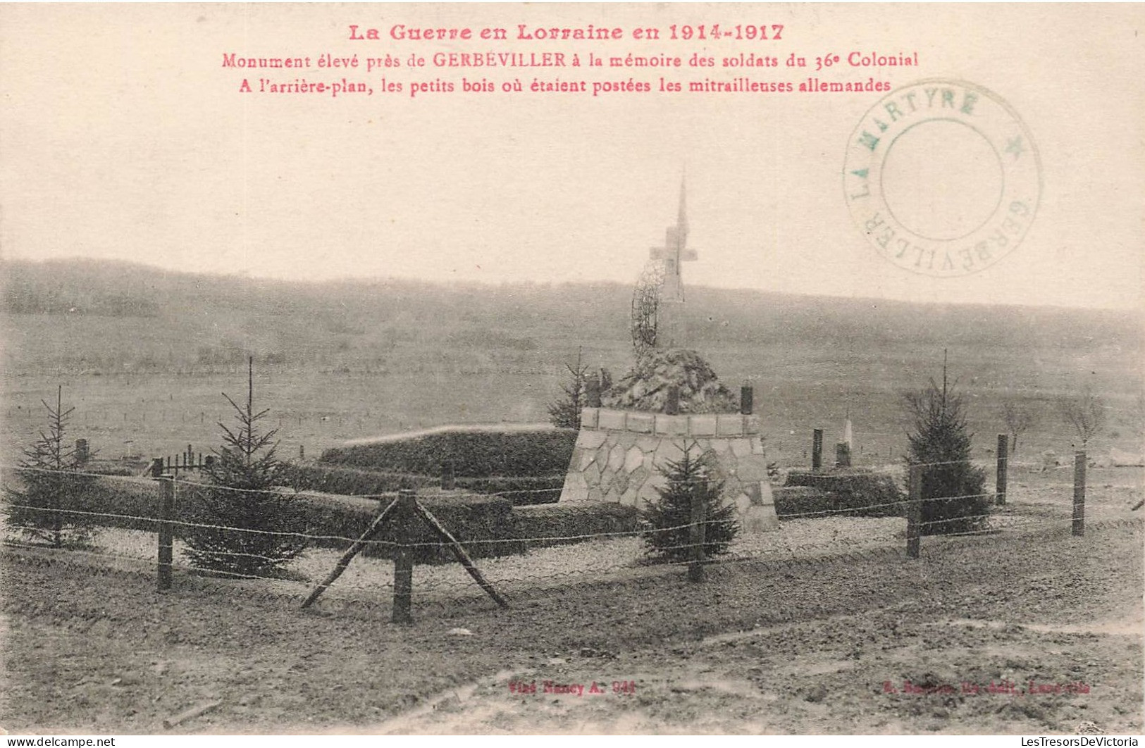 FRANCE - La Guerre En Lorraine - Monument élevé Près De Gerbeviller à La Mémoire Des Soldats - Carte Postale Ancienne - Gerbeviller