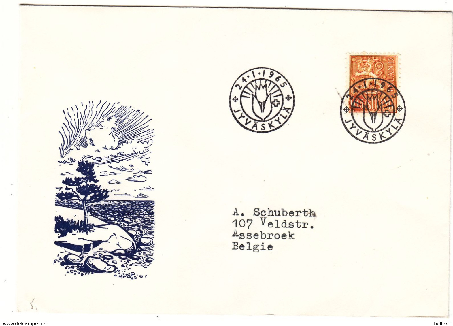 Finlande - Lettre De 1965 - Oblit Jyväkylä - - Lettres & Documents