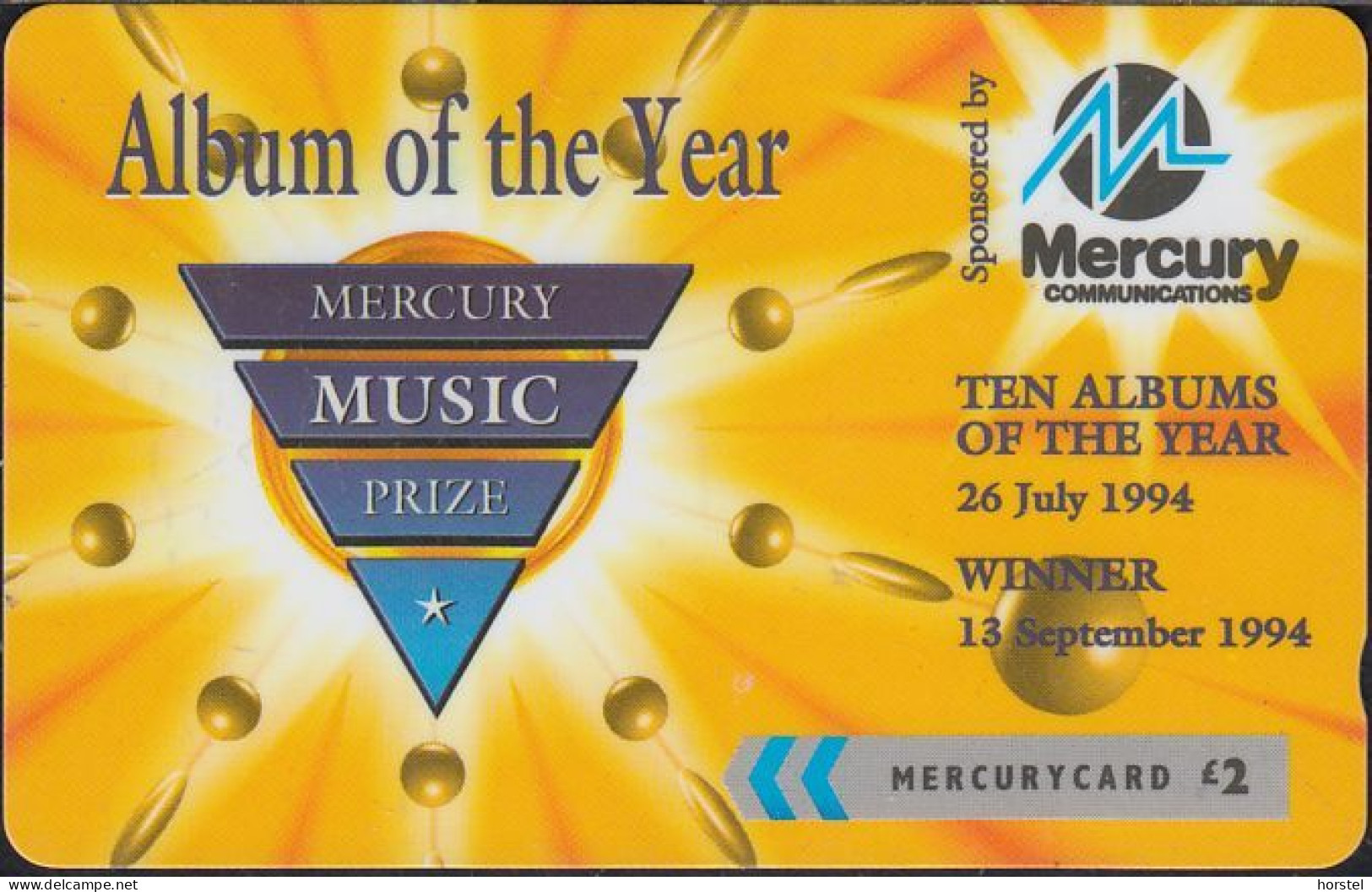 Mercury - MER547A Mercury Music Prize (3) - £2 - We  Charge By The Penny - 48MERTWOA/SB - Mercury Communications & Paytelco