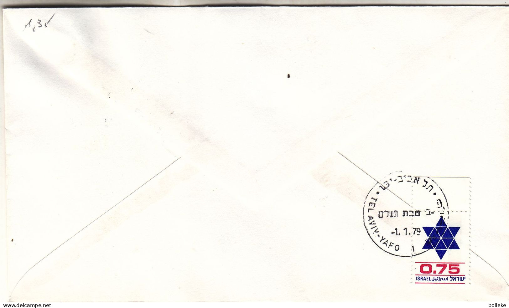 Israël - Lettre De 1979 - Oblit Tel Aviv - Timbres Papier Blanc Et Gris - - Lettres & Documents